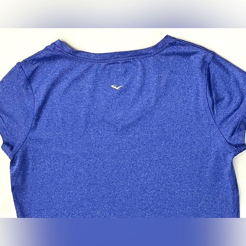 Everlast Blue Top V-Neck T-shirt Women's Polyester + Spandex Short Sleeve Tee - Picture 13 of 14